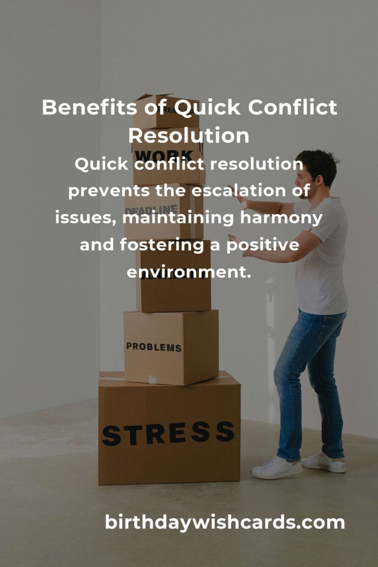 The Hidden Benefits of Quick Conflict Resolution