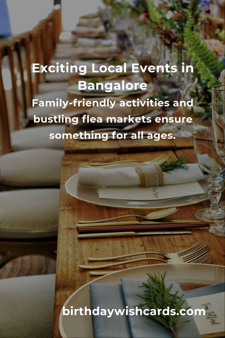 Top Local Events in Bangalore This Weekend: Explore, Enjoy, and Experience the City