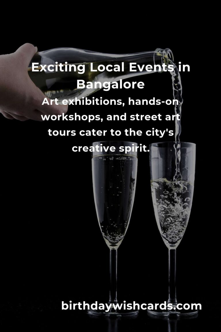 Top Local Events in Bangalore This Weekend: Explore, Enjoy, and Experience the City