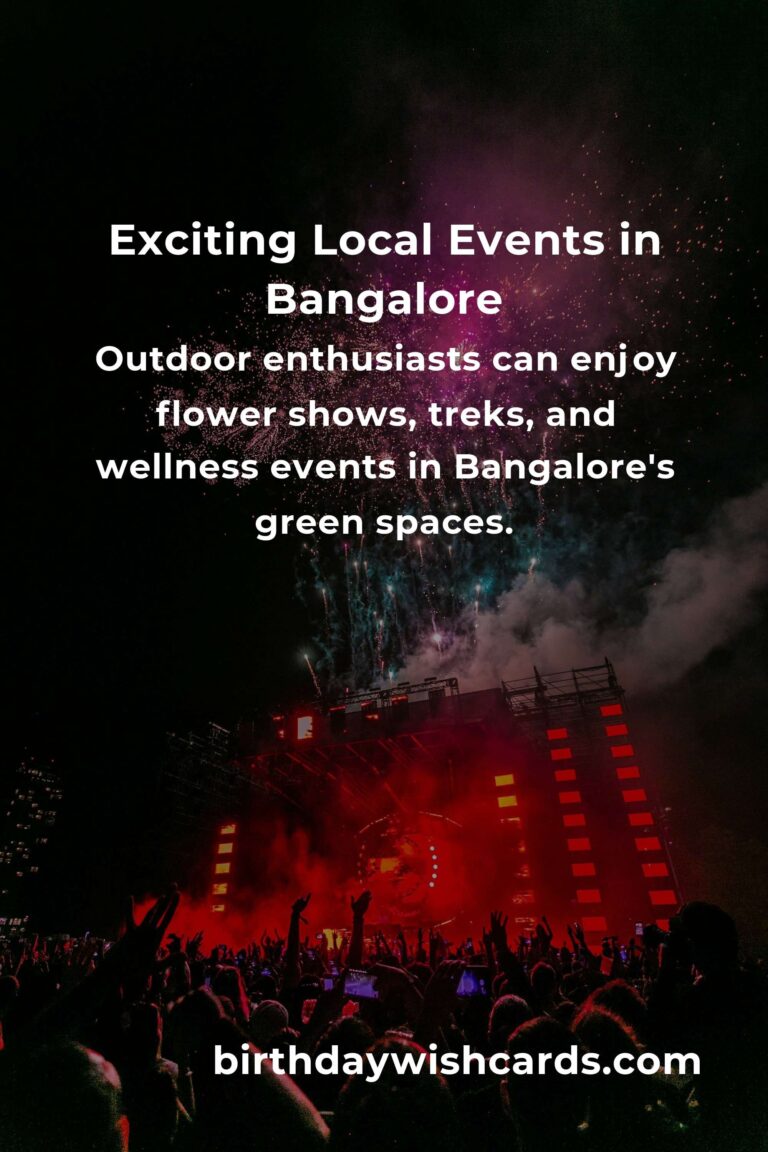 Top Local Events in Bangalore This Weekend: Explore, Enjoy, and Experience the City