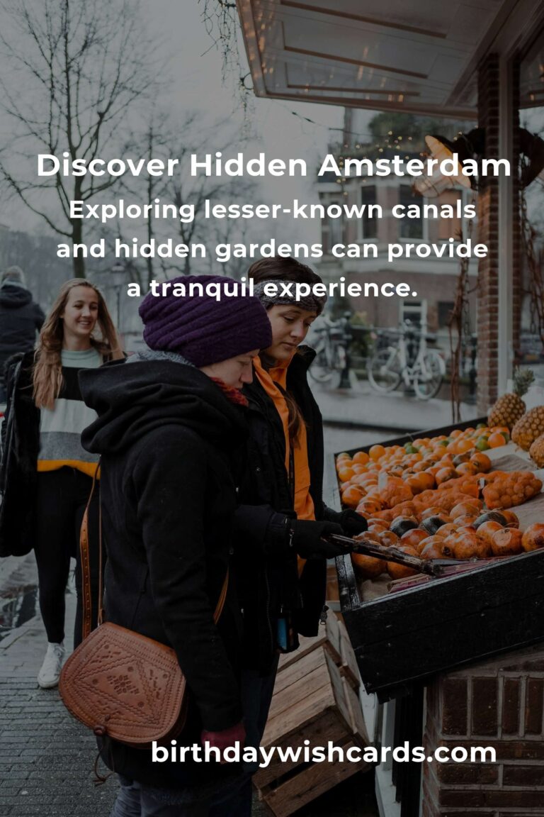 Uncovering the Hidden Gems of Solo Travel in Amsterdam