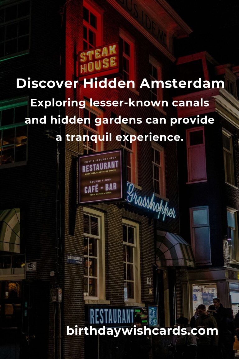 Uncovering the Hidden Gems of Solo Travel in Amsterdam