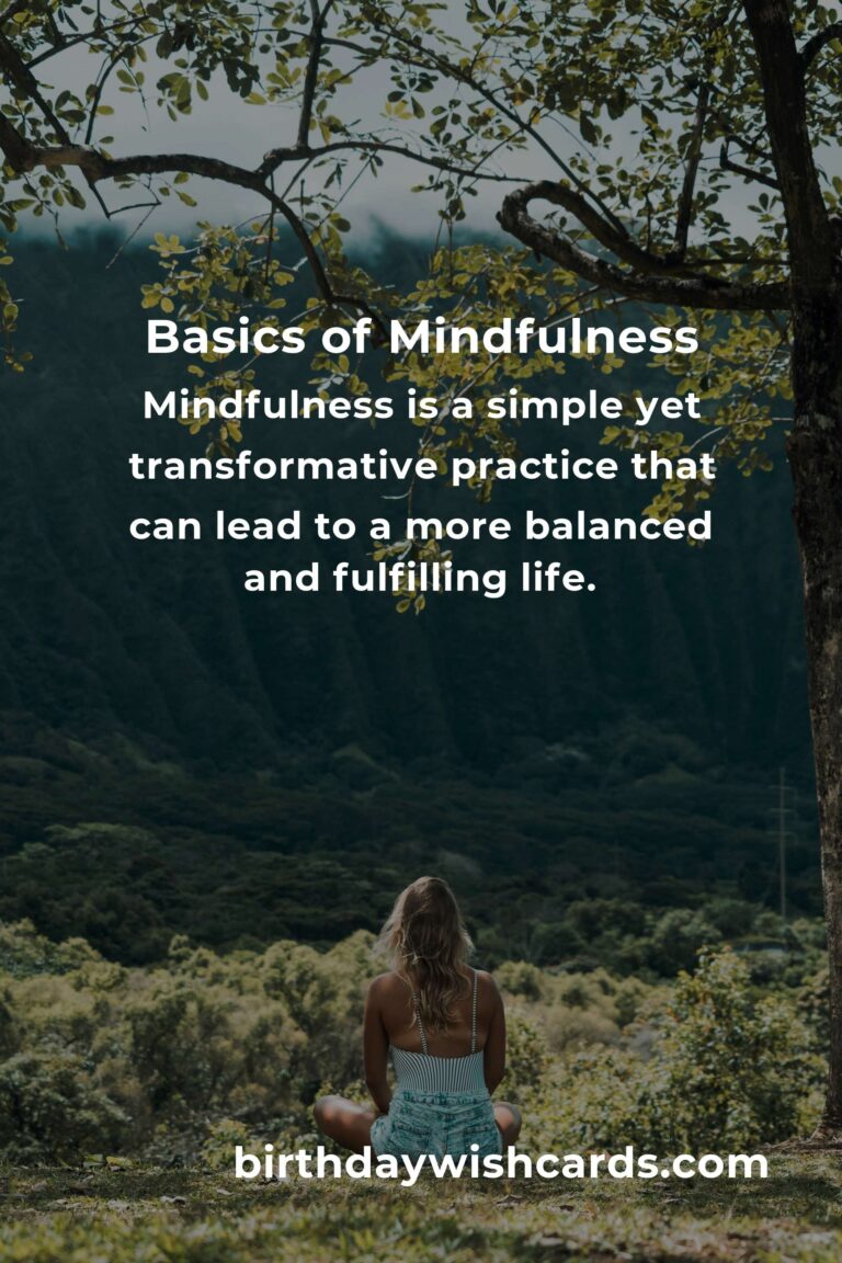 Understanding the Basics of Simple Mindfulness for a Balanced Life