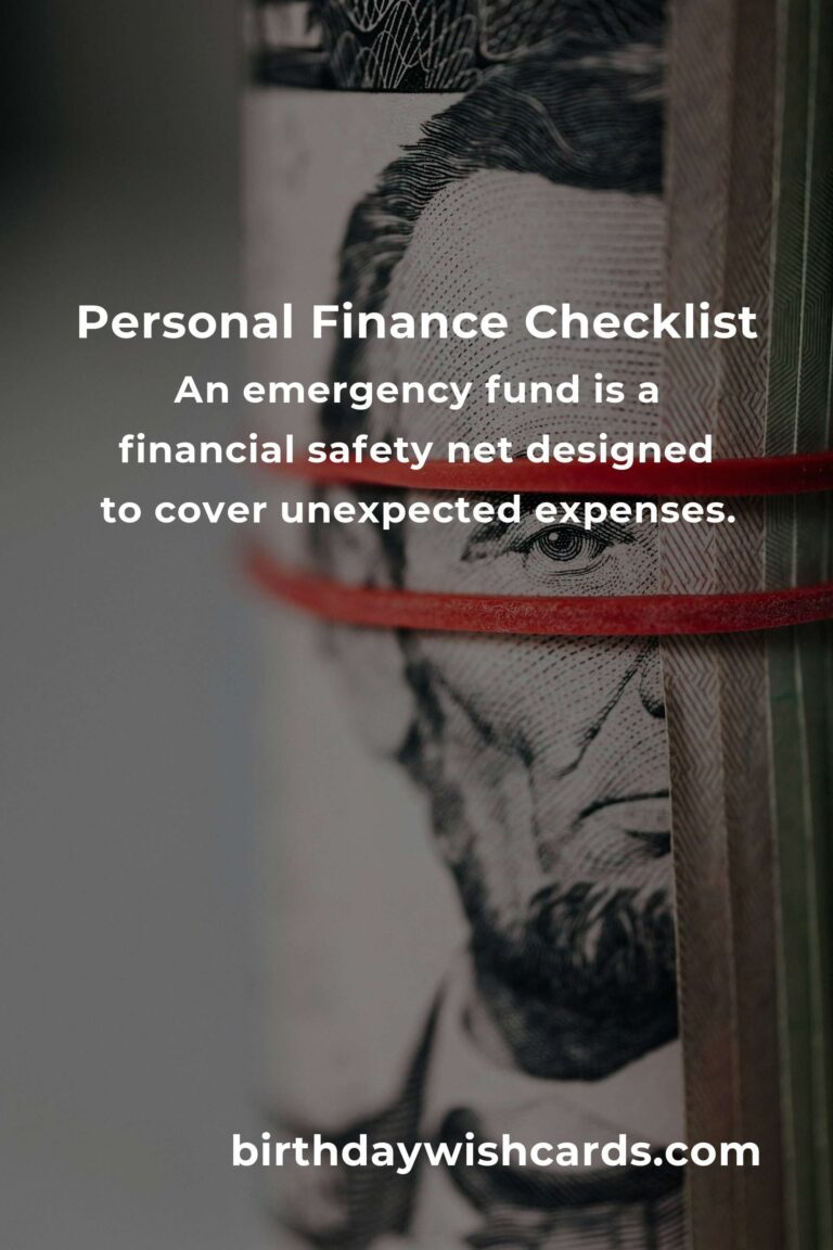 Your Complete Checklist for Personal Finance: Mastering Money Management