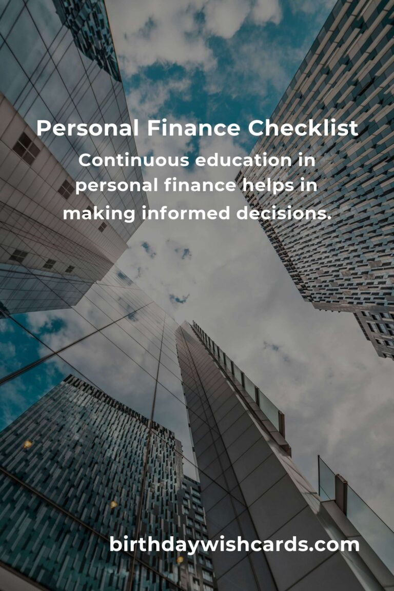 Your Complete Checklist for Personal Finance: Mastering Money Management