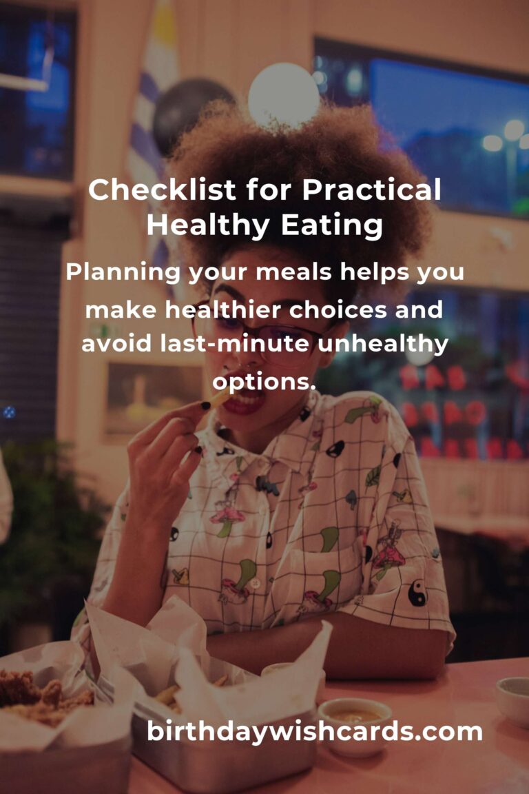 Your Complete Checklist for Practical Healthy Eating