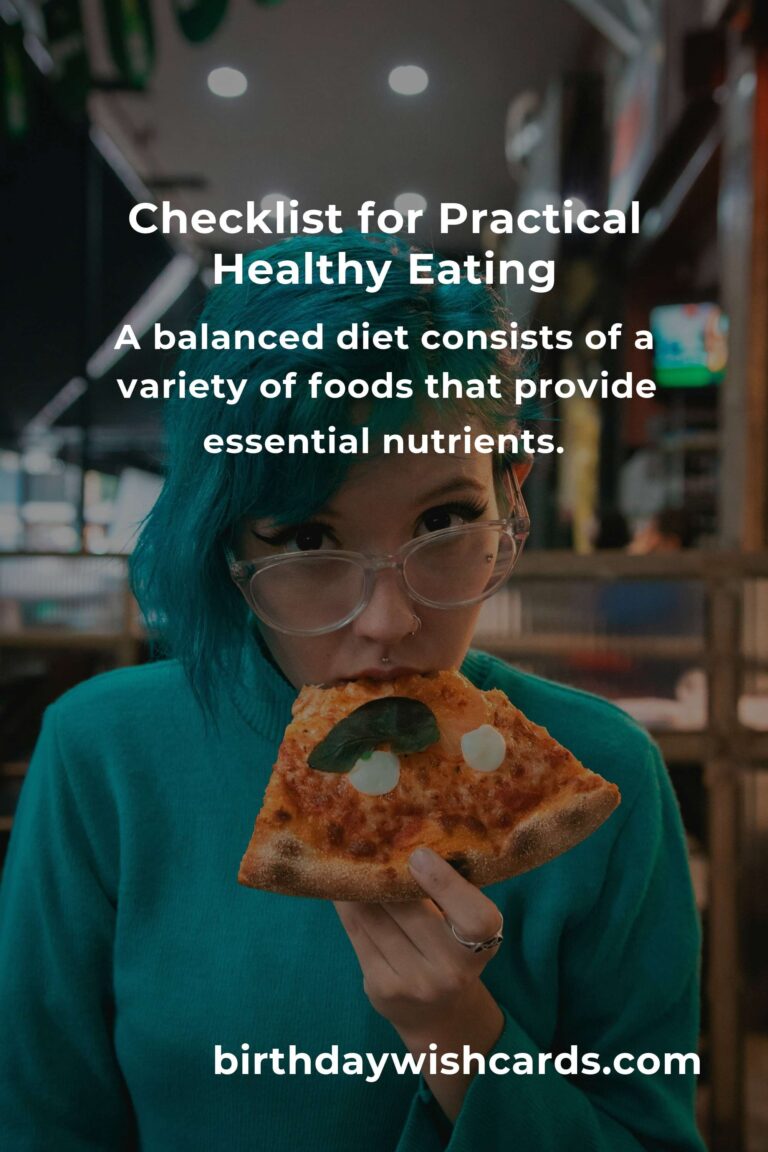 Your Complete Checklist for Practical Healthy Eating