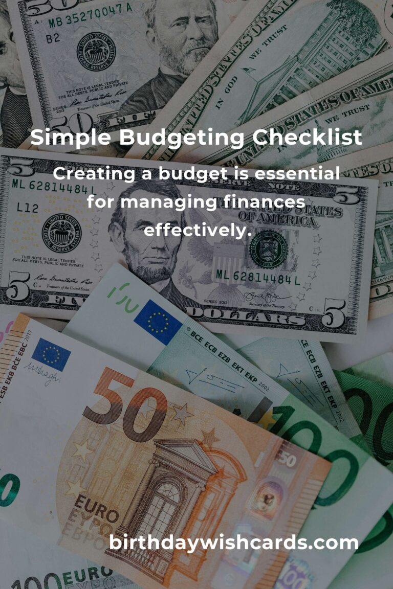 Your Complete Checklist for Simple Budgeting