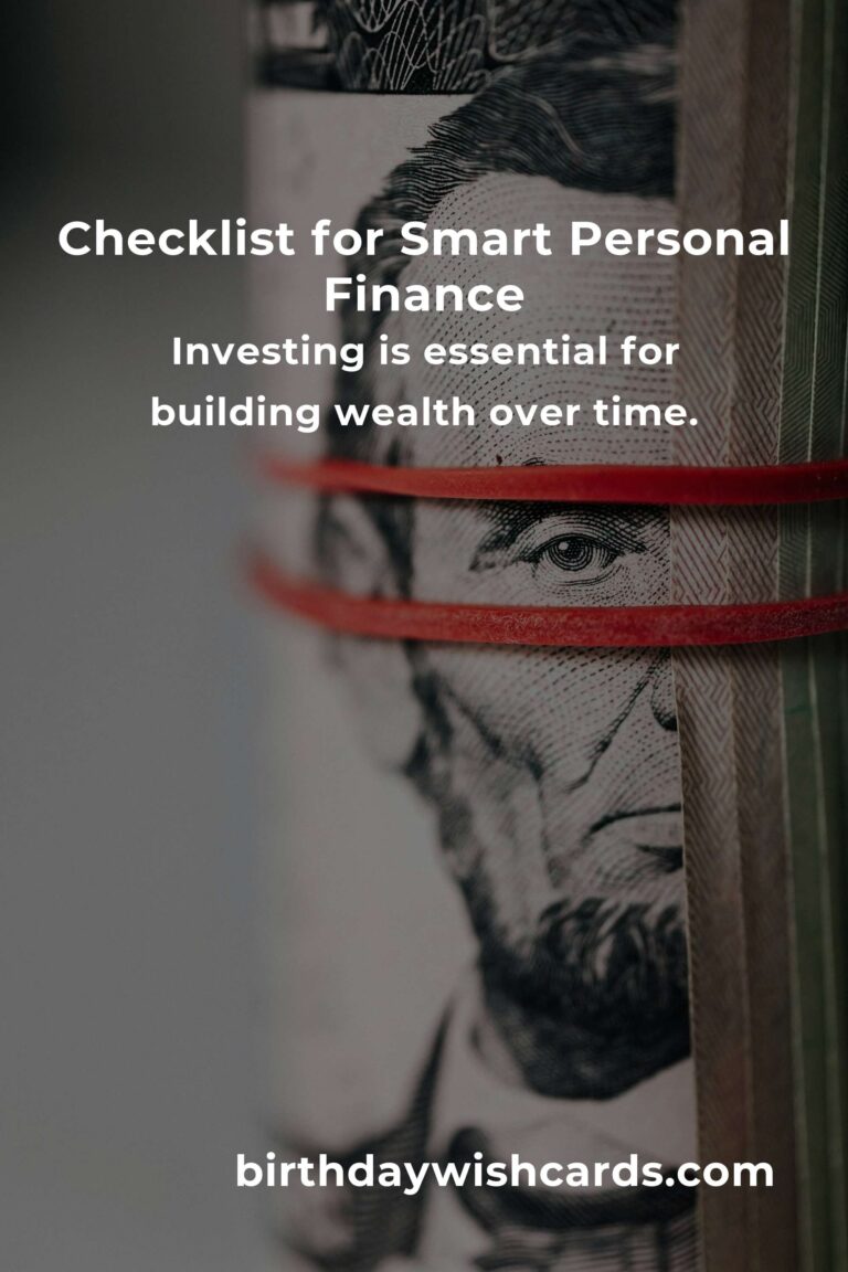 Your Complete Checklist for Smart Personal Finance