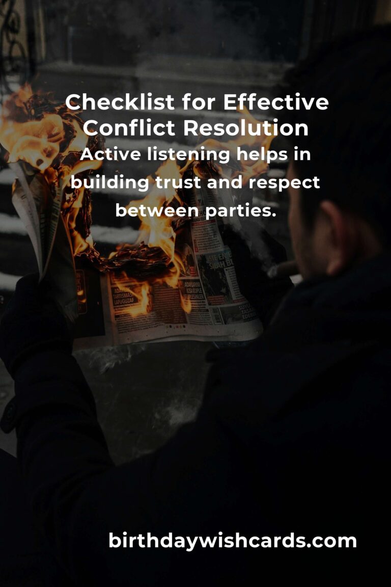 Your Comprehensive Checklist for Effective Conflict Resolution