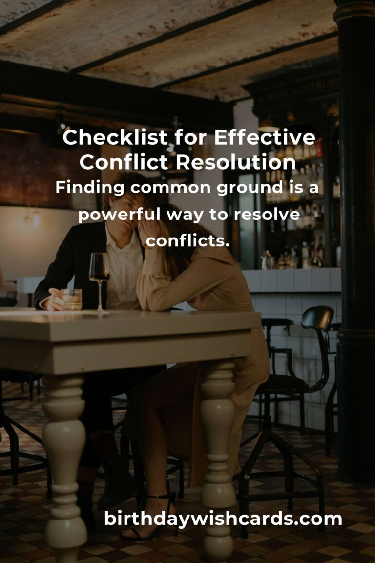 Your Comprehensive Checklist for Effective Conflict Resolution