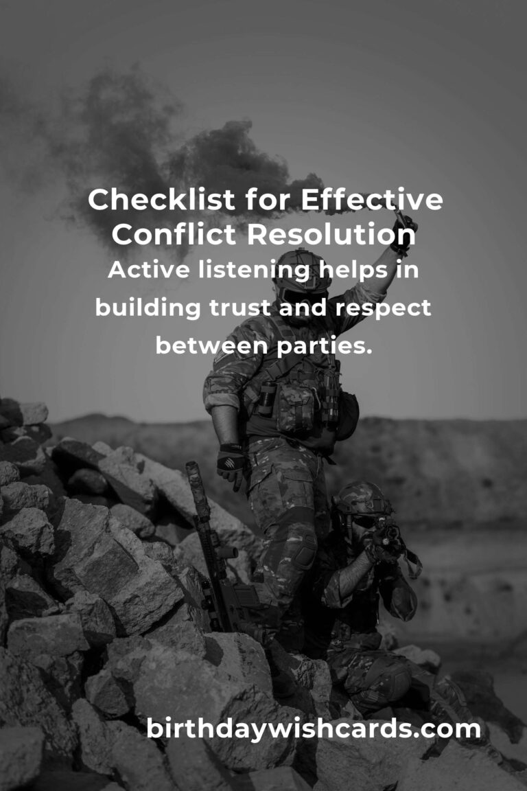 Your Comprehensive Checklist for Effective Conflict Resolution