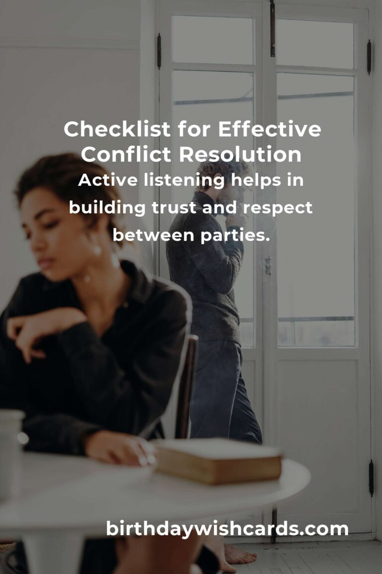 Your Comprehensive Checklist for Effective Conflict Resolution