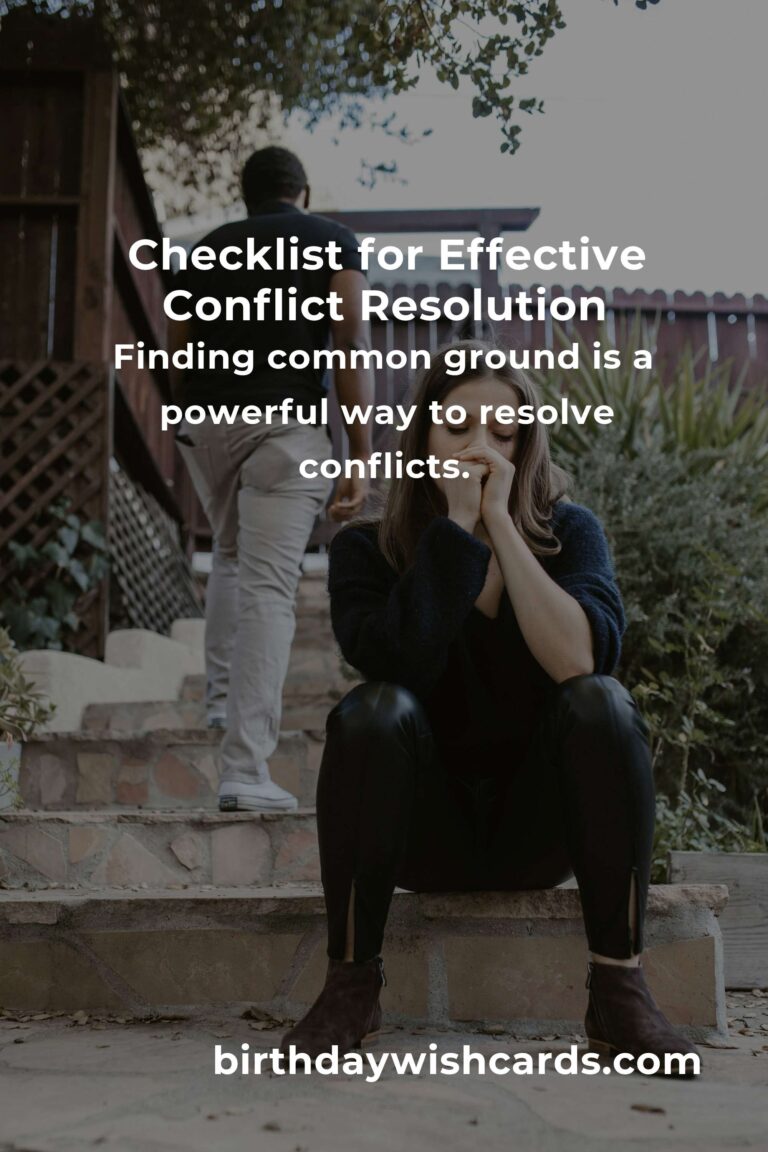 Your Comprehensive Checklist for Effective Conflict Resolution