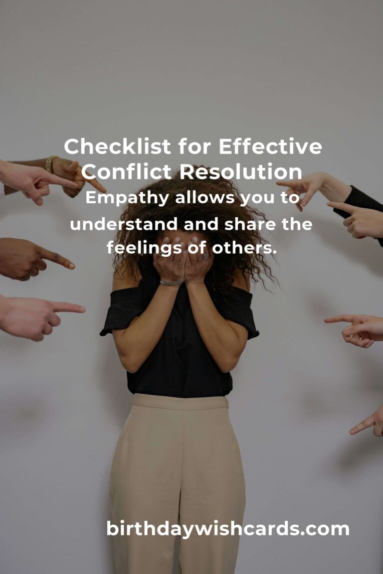 Your Comprehensive Checklist for Effective Conflict Resolution