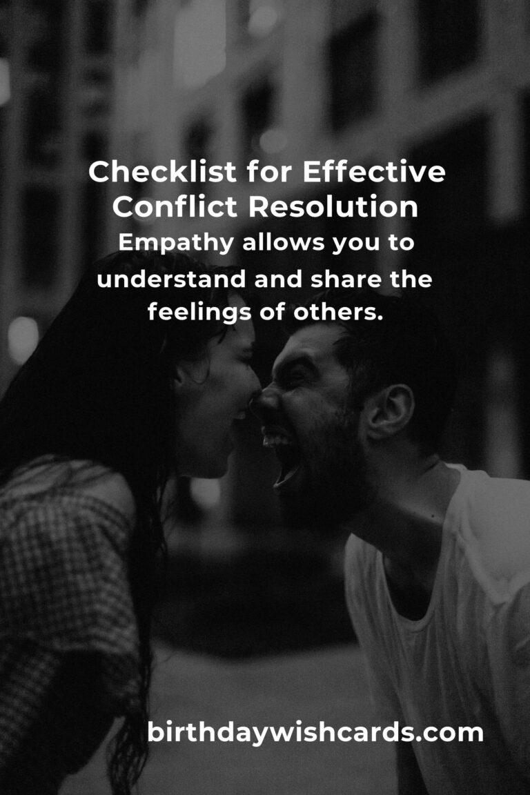 Your Comprehensive Checklist for Effective Conflict Resolution