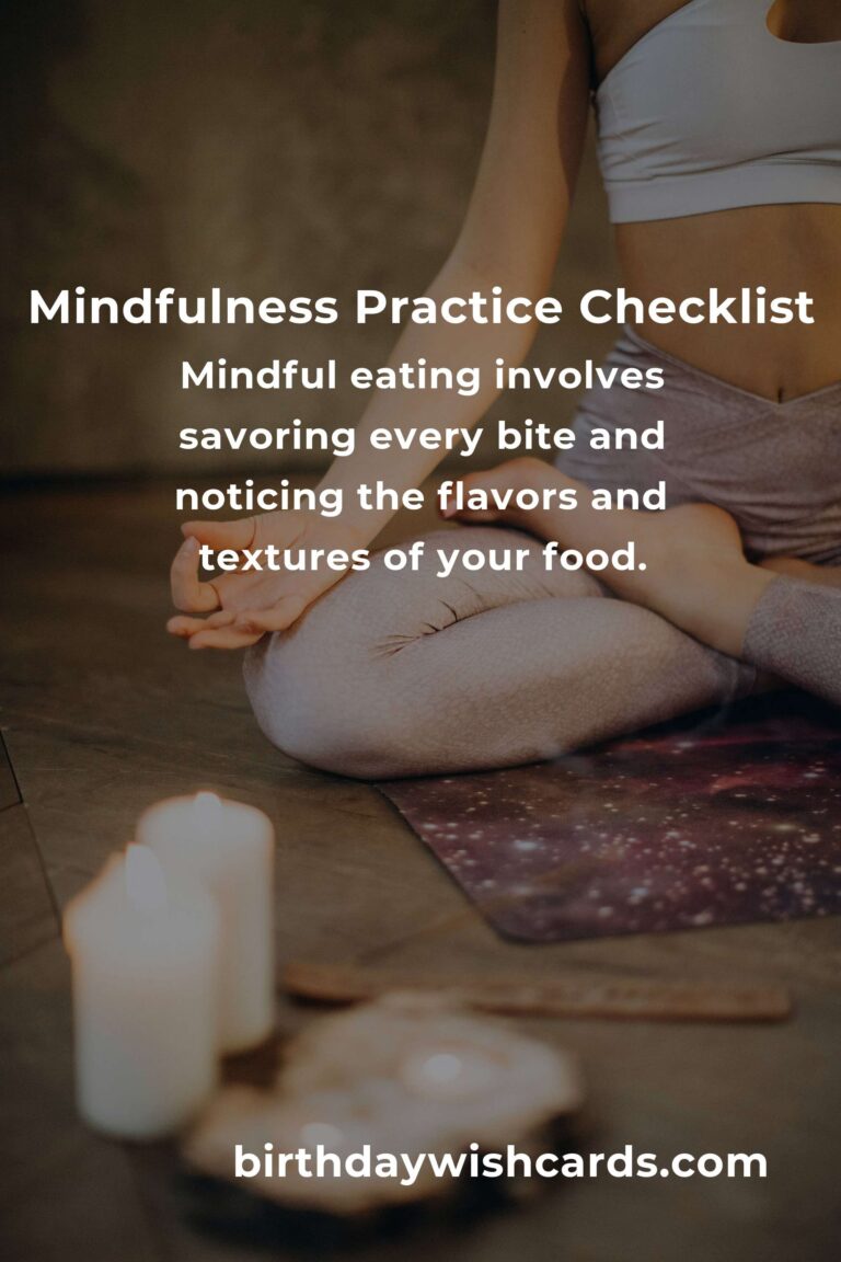 Your Ultimate Checklist for Mindfulness Practices