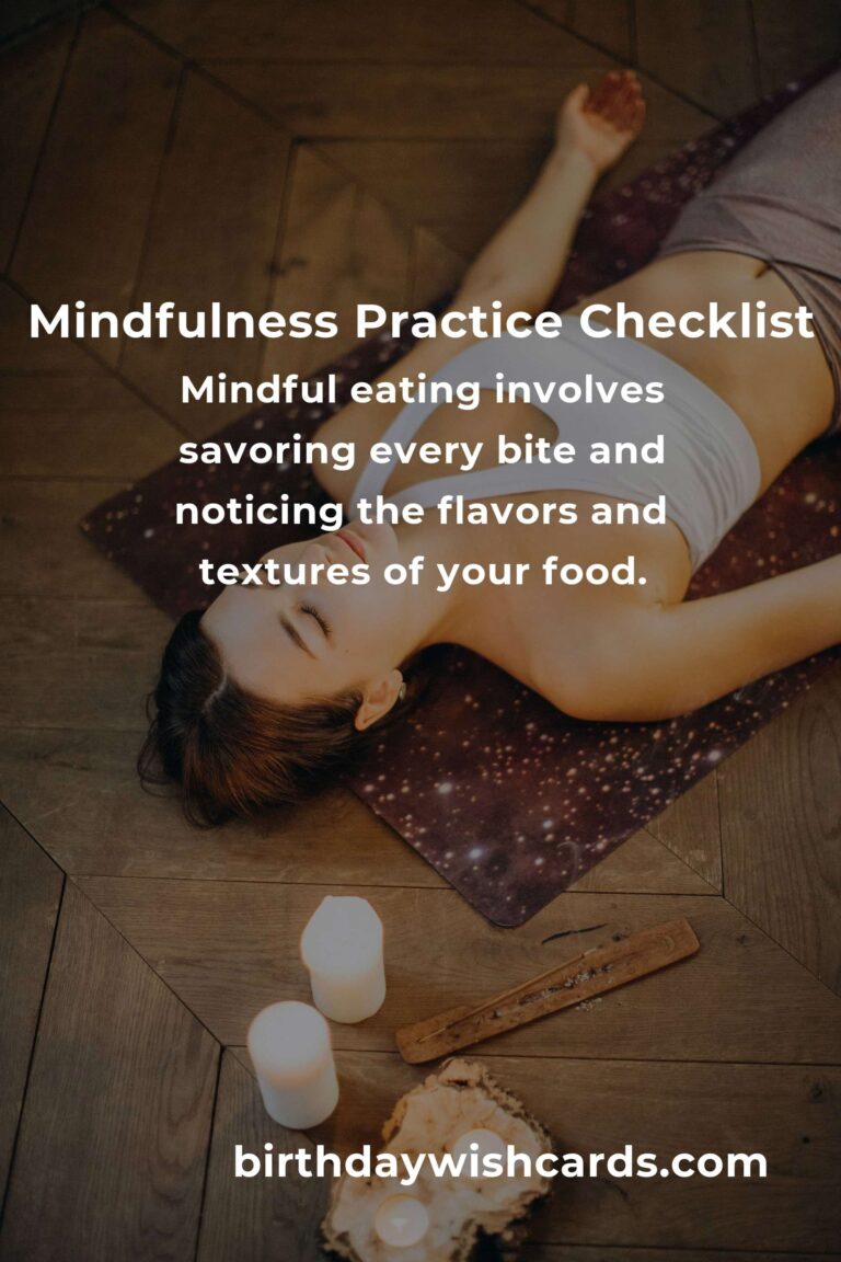 Your Ultimate Checklist for Mindfulness Practices