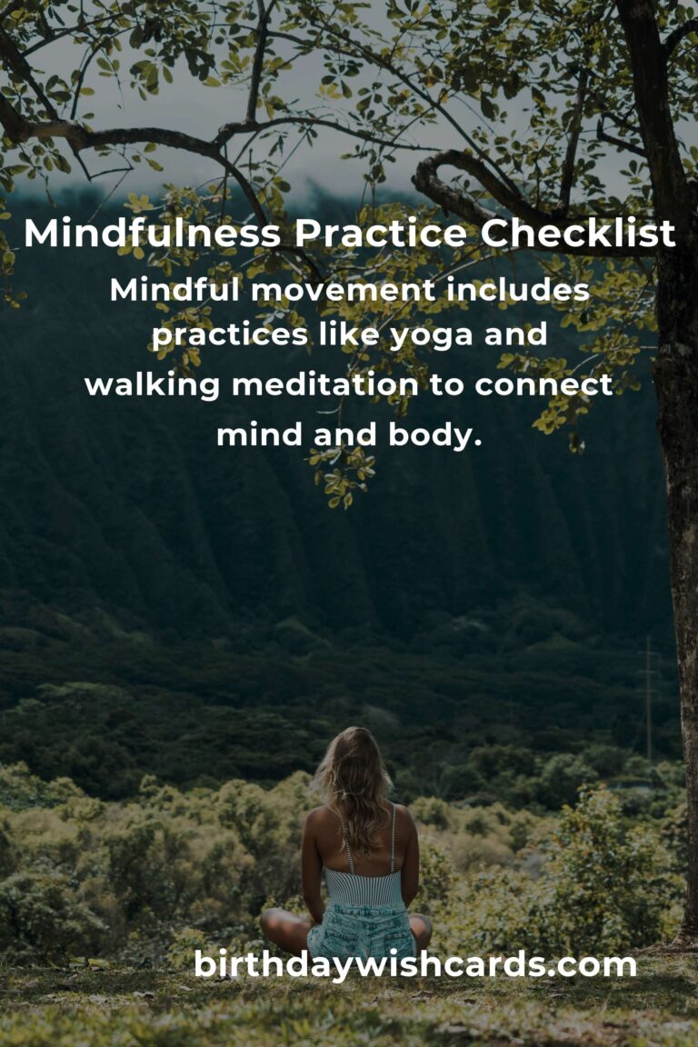 Your Ultimate Checklist for Mindfulness Practices