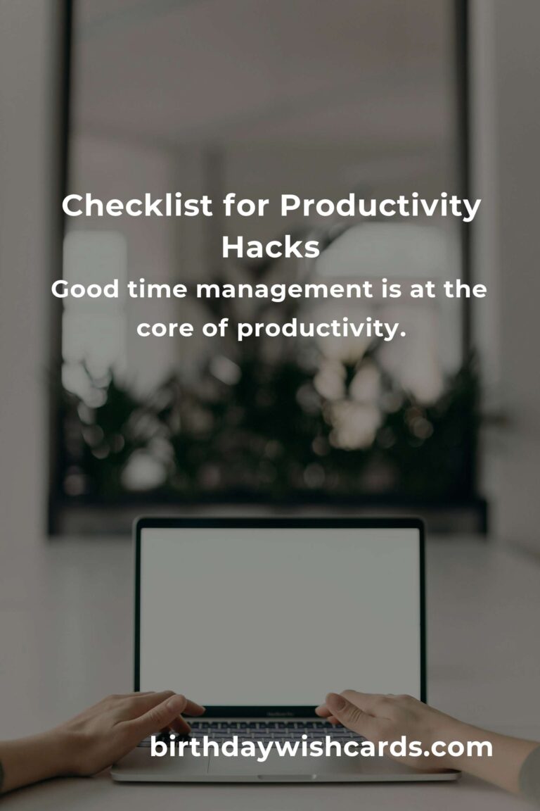 Your Ultimate Checklist for Productivity Hacks