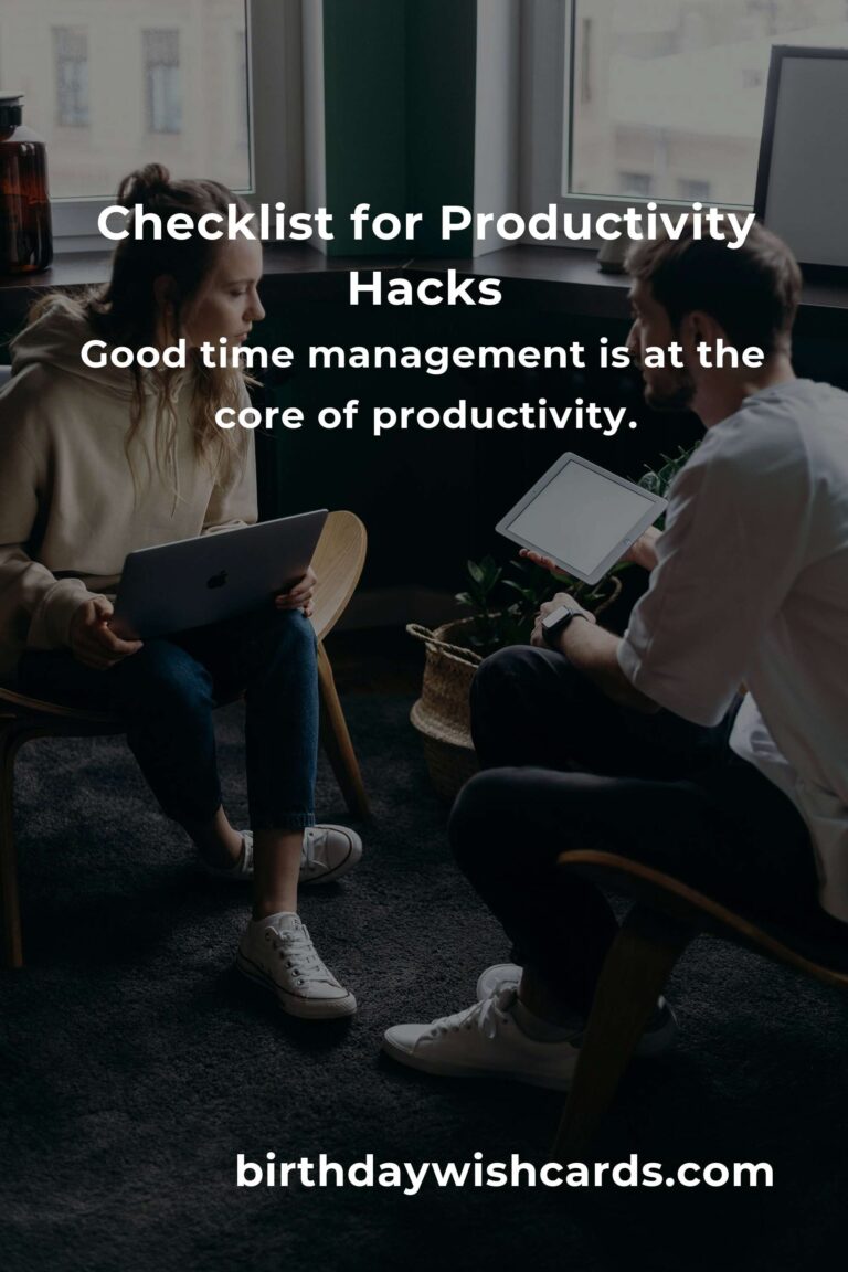 Your Ultimate Checklist for Productivity Hacks