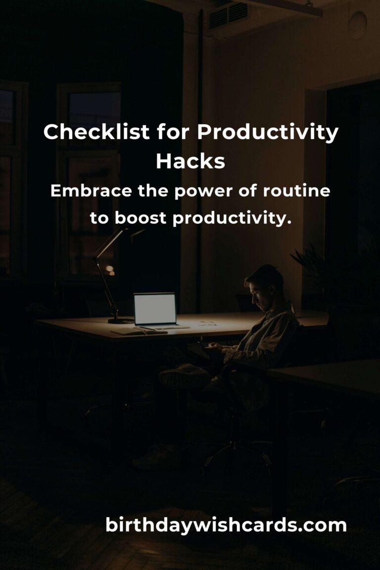 Your Ultimate Checklist for Productivity Hacks