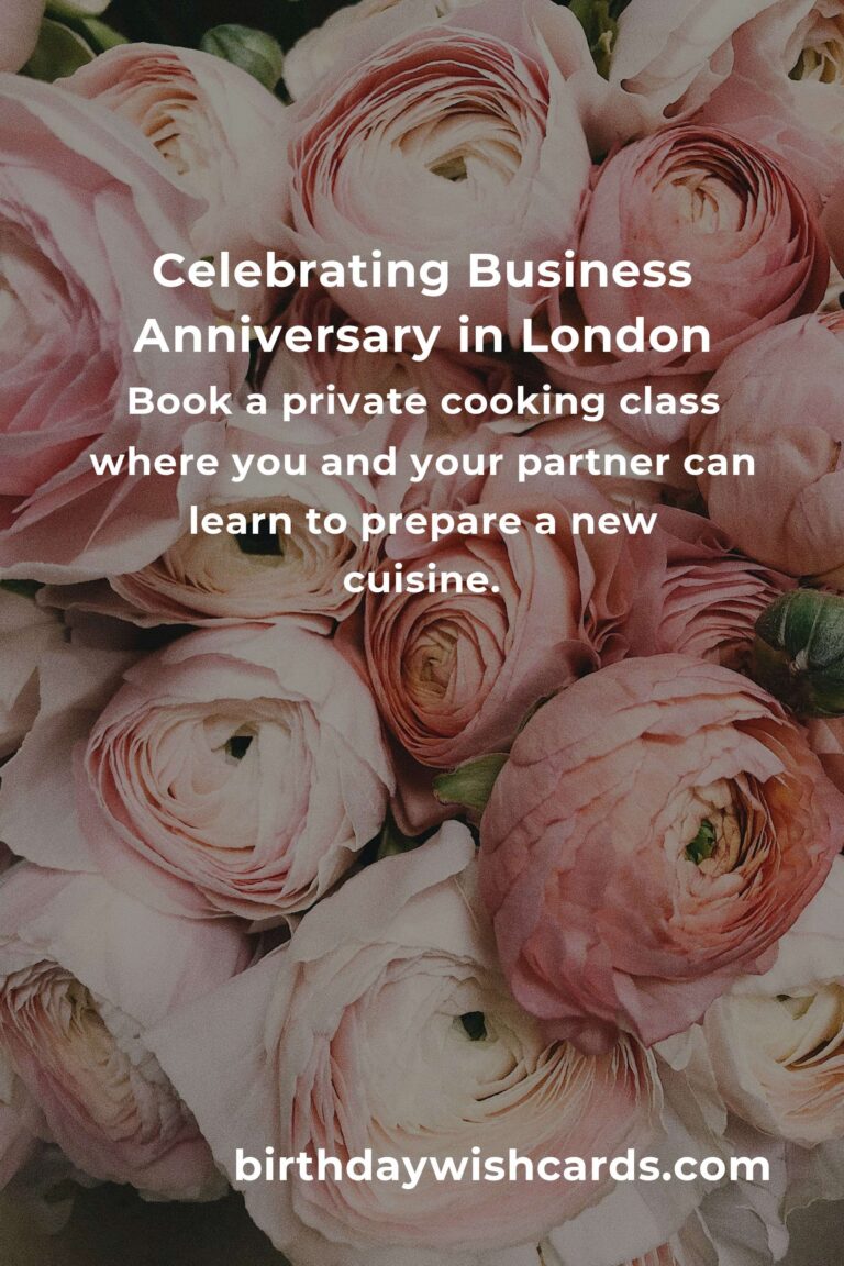 25 Memorable Business Anniversary Ideas for Couples in London