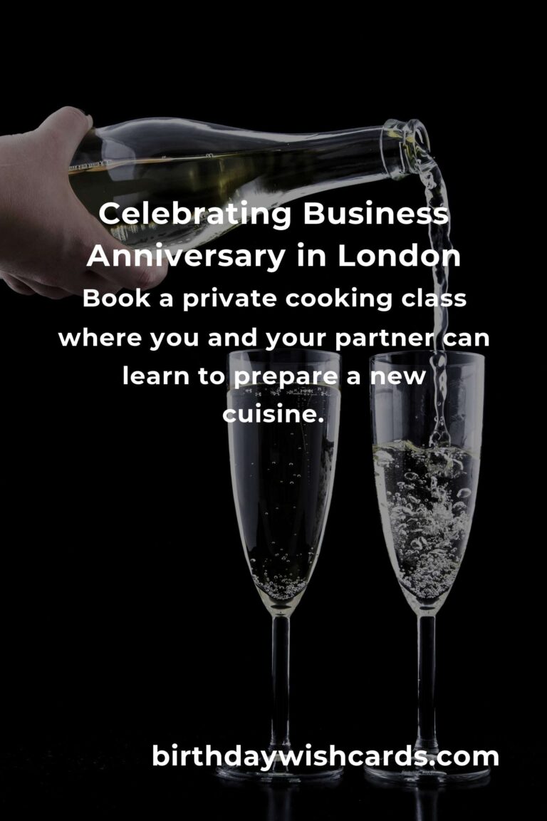 25 Memorable Business Anniversary Ideas for Couples in London