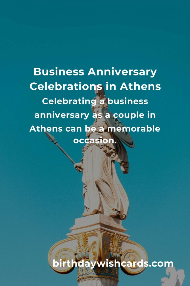 34 Unique Business Anniversary Ideas for Couples in Athens