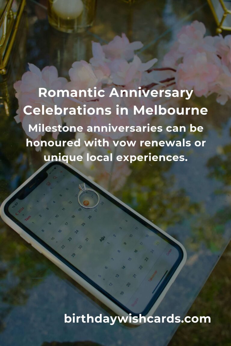 A Heartfelt Wedding Anniversary Planning Guide in Melbourne: Celebrate Love, Create Memories