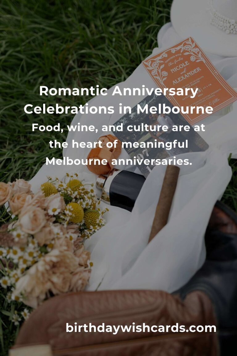 A Heartfelt Wedding Anniversary Planning Guide in Melbourne: Celebrate Love, Create Memories
