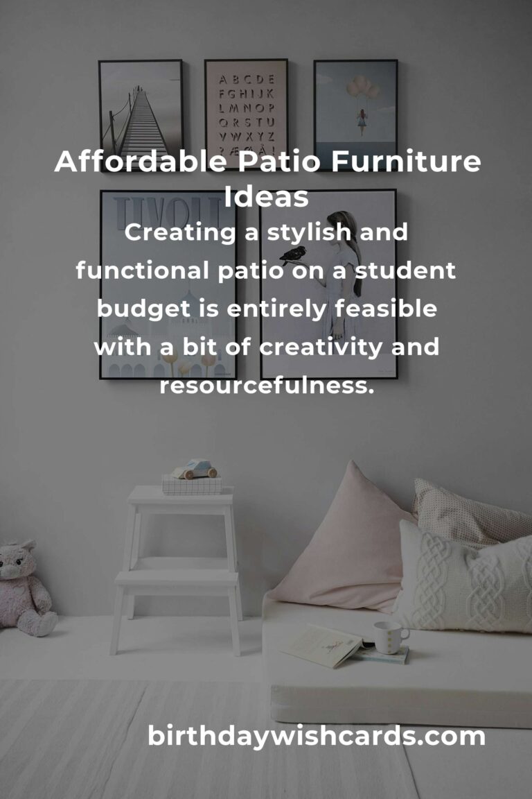 Affordable Patio Furniture Ideas for Students on a Budget