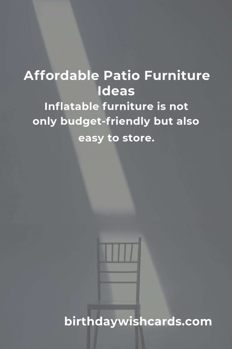 Affordable Patio Furniture Ideas for Students on a Budget