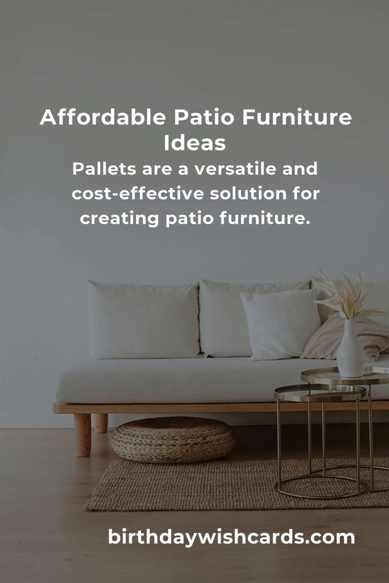 Affordable Patio Furniture Ideas for Students on a Budget