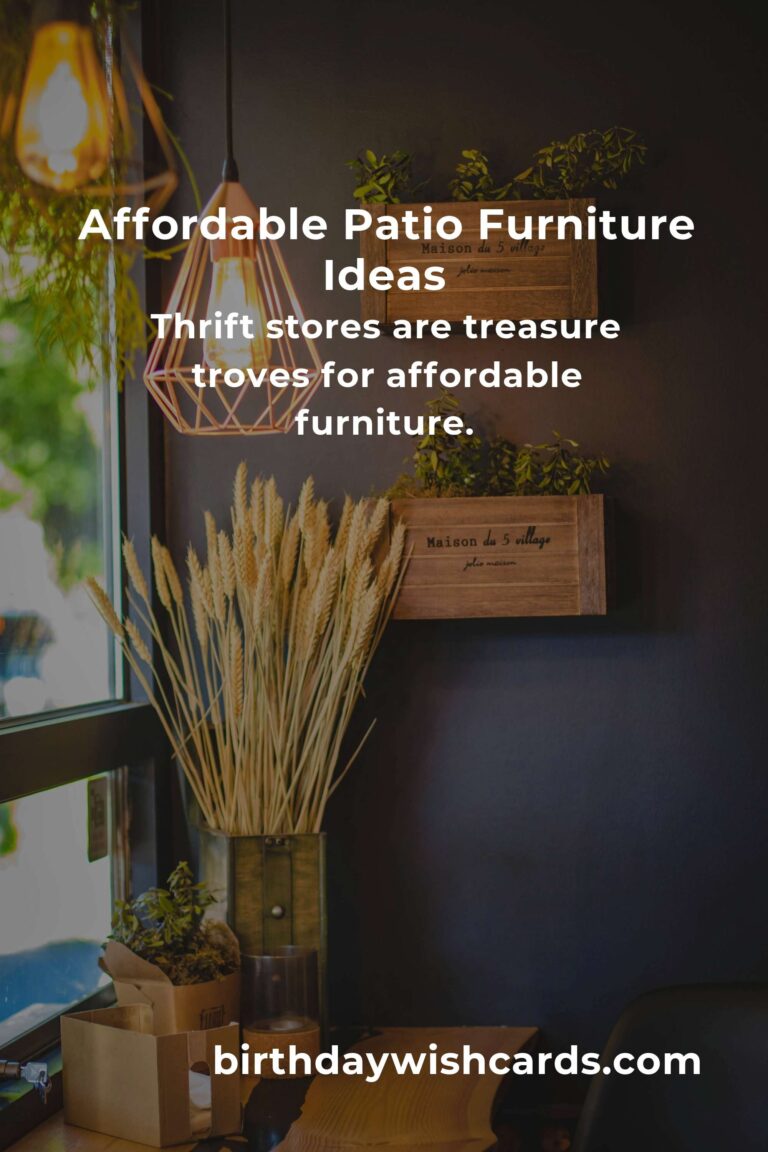 Affordable Patio Furniture Ideas for Students on a Budget