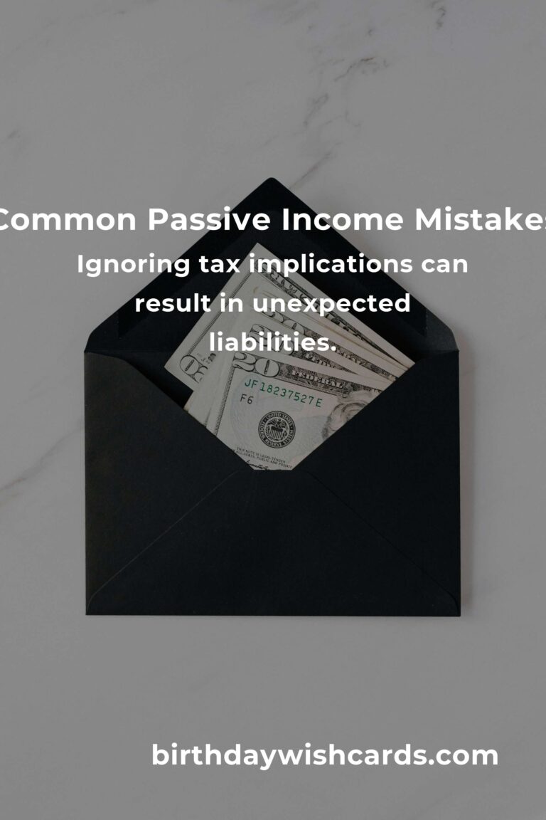 Avoid These Common Passive Income Mistakes in Your 50s