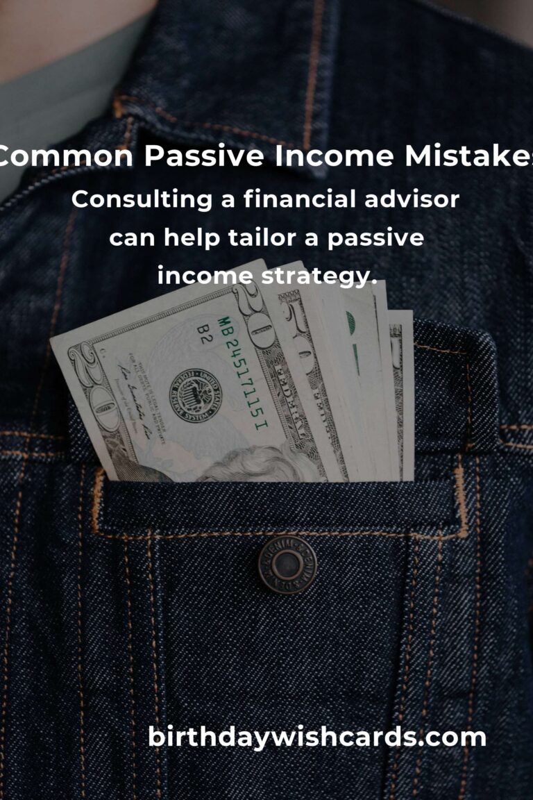 Avoid These Passive Income Mistakes in Your 60s for Financial Security
