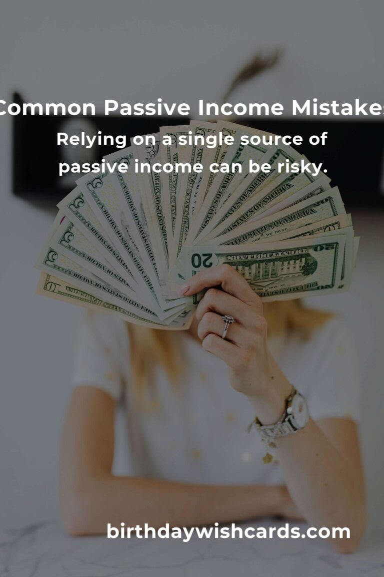 Avoid These Passive Income Mistakes in Your 60s for Financial Security