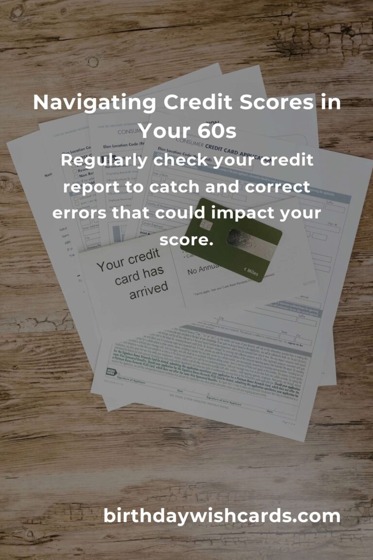 Avoiding Common Credit Score Pitfalls in Your 60s: A Heartfelt Guide