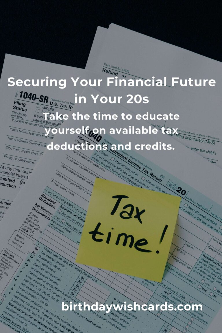 Avoiding Tax Pitfalls: How to Secure Your Financial Future in Your 20s
