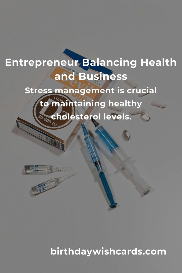 Balancing Business and Health: A Heartfelt Guide for Entrepreneurs to Improve Cholesterol