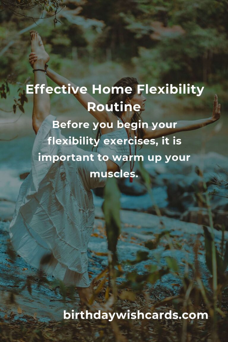 Beginner-Friendly Home Flexibility Routine for Optimal Health