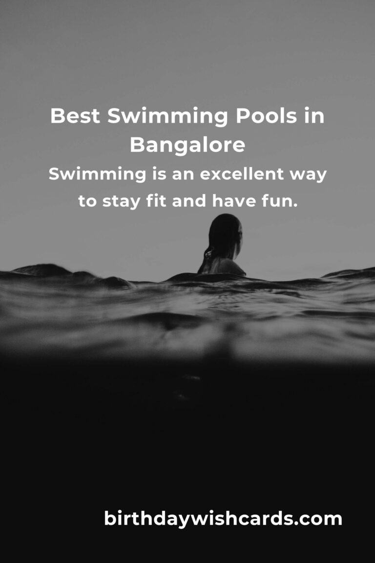 Beginner's Guide to Swimming in Bangalore: Dive into the Best Pools and Tips