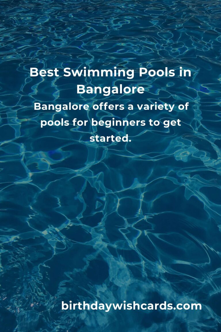 Beginner's Guide to Swimming in Bangalore: Dive into the Best Pools and Tips