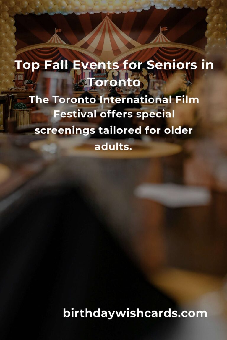 Best Fall Events in Toronto for Seniors: A Guide to Enjoying the Season
