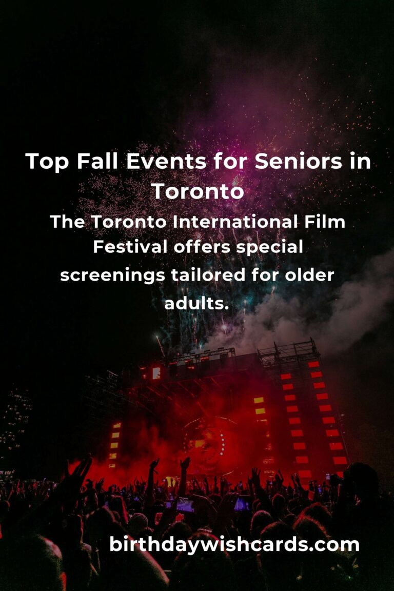 Best Fall Events in Toronto for Seniors: A Guide to Enjoying the Season