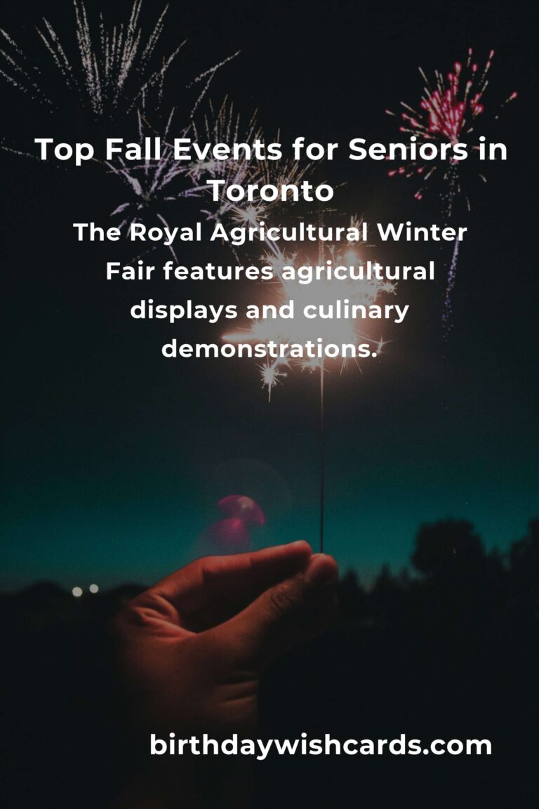 Best Fall Events in Toronto for Seniors: A Guide to Enjoying the Season