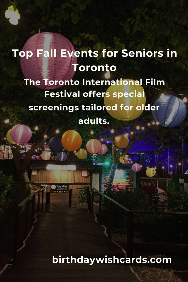 Best Fall Events in Toronto for Seniors: A Guide to Enjoying the Season