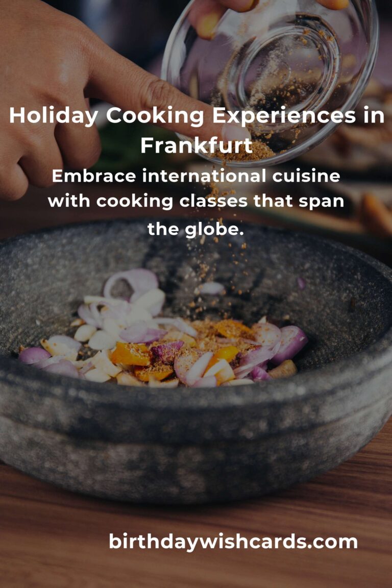 Best Holiday Cooking Experiences in Frankfurt for 2025