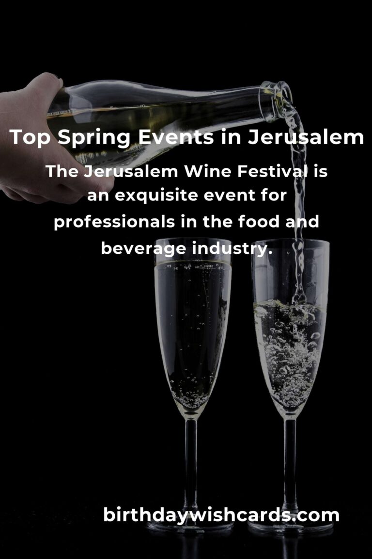 Best Spring Events in Jerusalem for Professionals